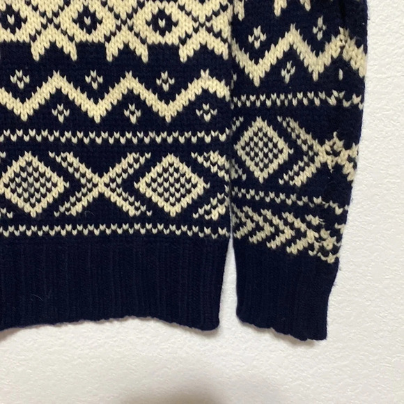 J.Crew NEW 100% Lambs Wool Vintage Nordic Ski Sweater Size S - Picture 3 of 9
